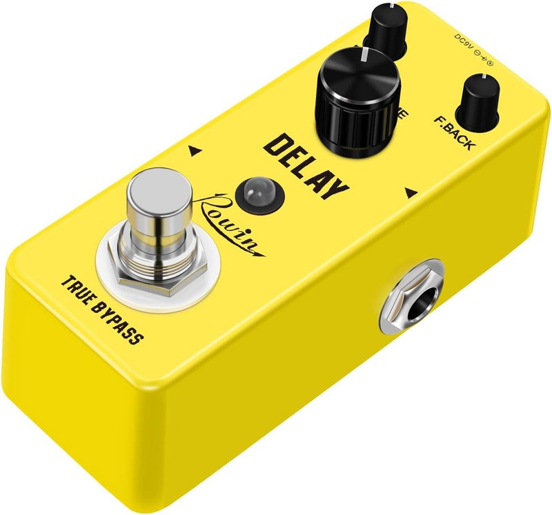 IOppWin Rowin LEF-314 Analog Delay Pedal – Mini Guitar Delay Effect with Warm, Clean & Smooth Tone, 25-600ms Delay Time, True Bypass, Metal Shell – Perfect for Beginners - Image 4